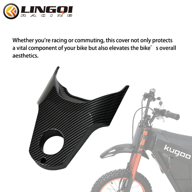 LINGQI RACING Motorcycle Battery Cover Protects Guard Fairing Plastic Carbon Fiber for Tuttio Soleil 01 Electric Dirt Bike