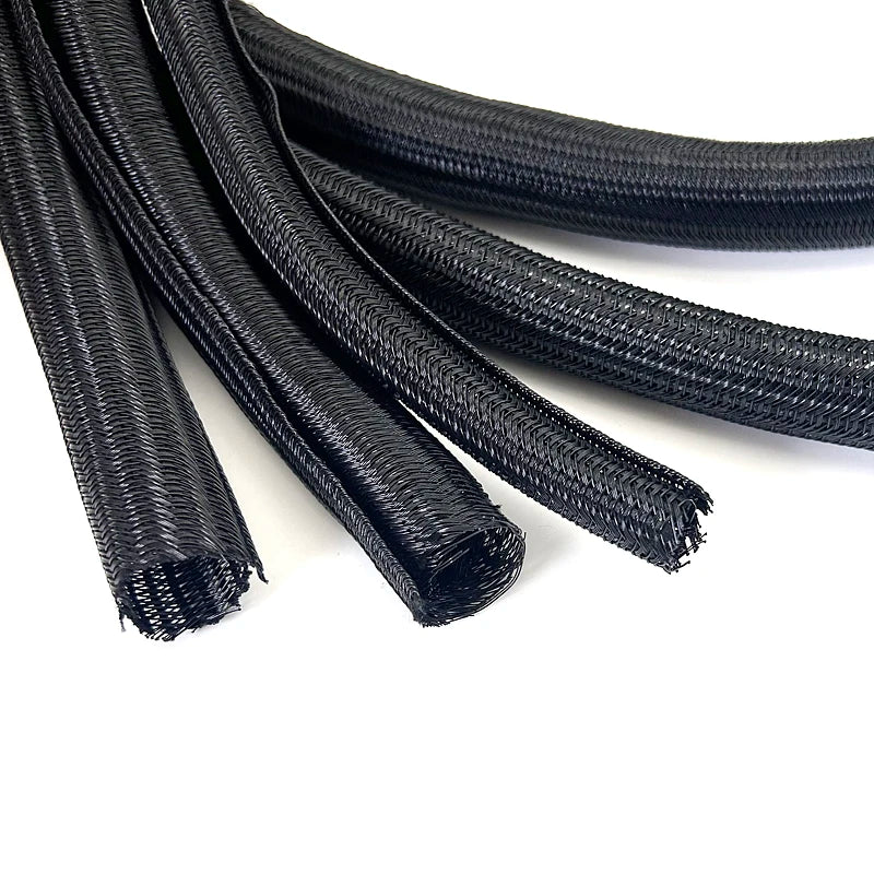 Black ID 5~50Mm Opening Type PET Uncoil Non-Woven Fabric Dust Protection Wire Harness Wire Cable Sheath Network Management