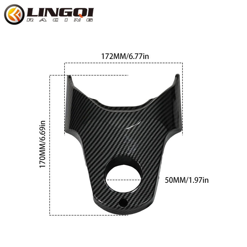 LINGQI RACING Motorcycle Battery Cover Protects Guard Fairing Plastic Carbon Fiber for Tuttio Soleil 01 Electric Dirt Bike