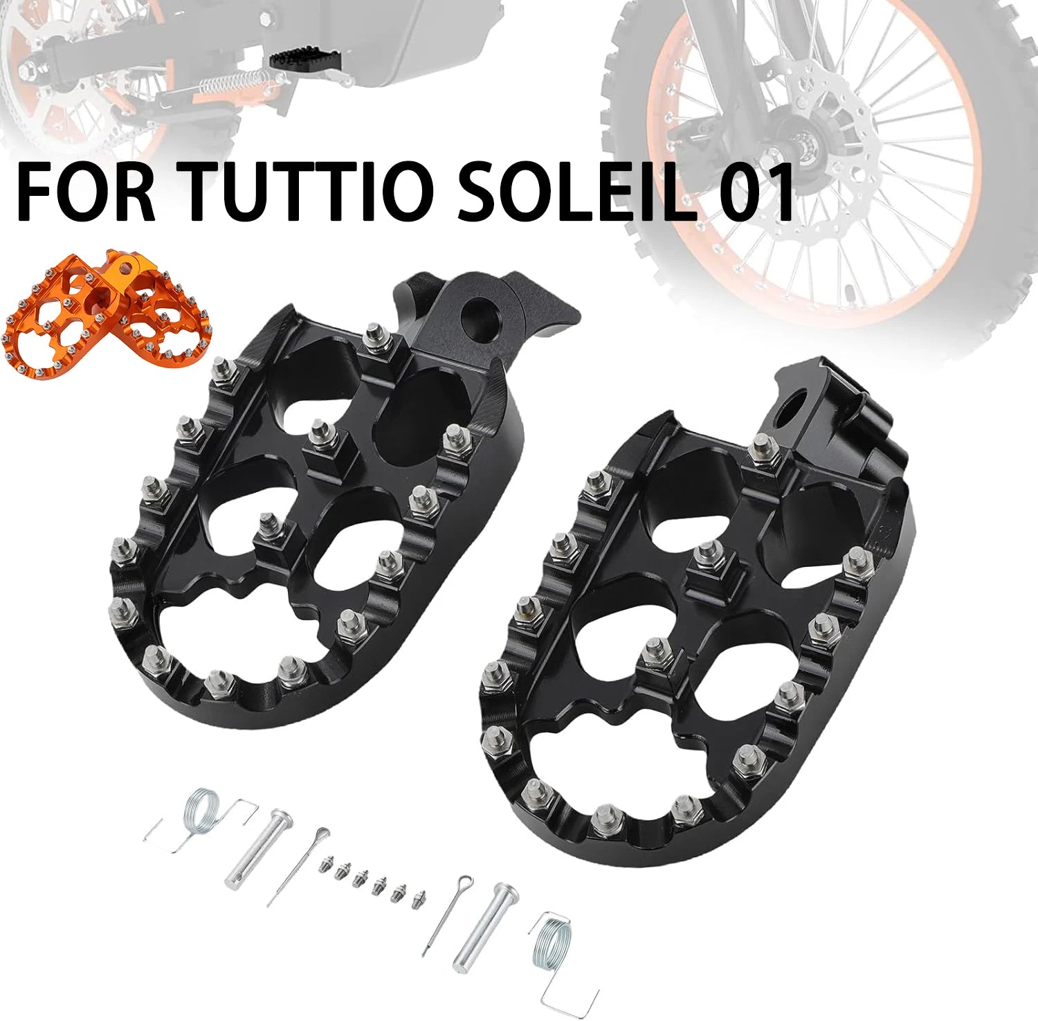 Motorcycles Footpeg Footrest Electric Dirt Bike Foot Pegs Rests for Tuttio Soleil 01 Motocross CNC Aluminum Pedal Motor Parts