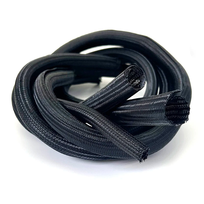 Black ID 5~50Mm Opening Type PET Uncoil Non-Woven Fabric Dust Protection Wire Harness Wire Cable Sheath Network Management