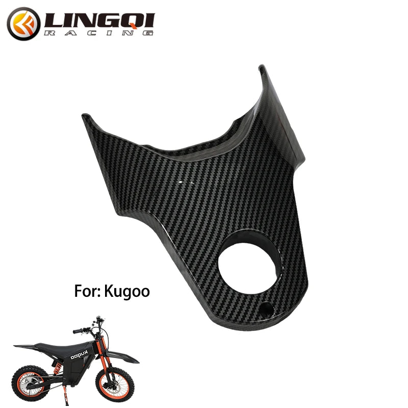 LINGQI RACING Motorcycle Battery Cover Protects Guard Fairing Plastic Carbon Fiber for Tuttio Soleil 01 Electric Dirt Bike