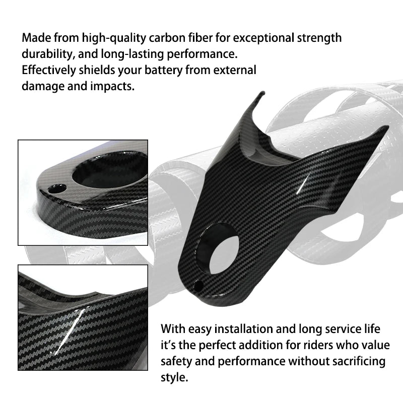LINGQI RACING Motorcycle Battery Cover Protects Guard Fairing Plastic Carbon Fiber for Tuttio Soleil 01 Electric Dirt Bike